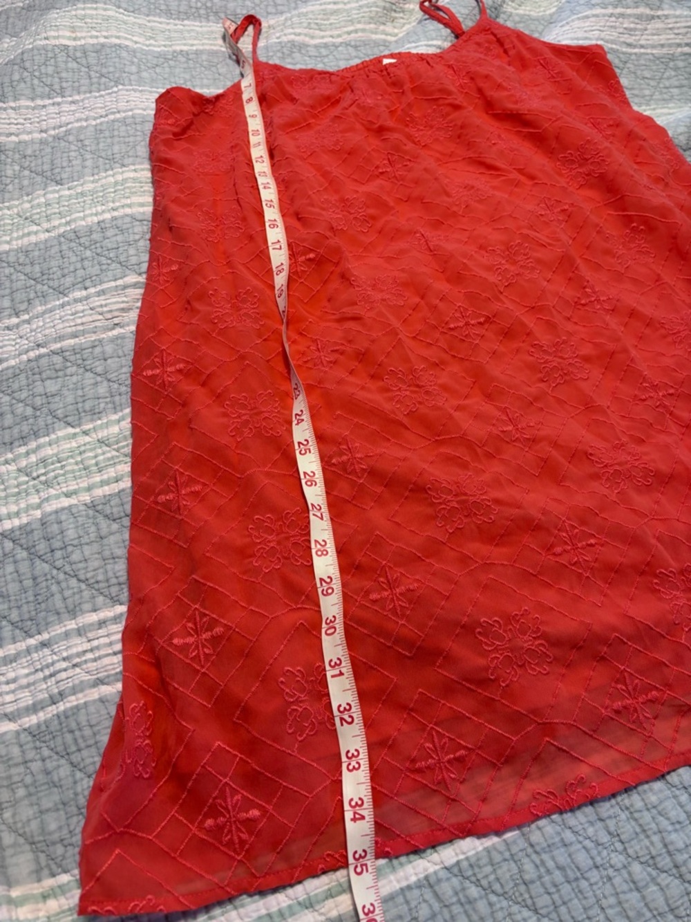 LC Lauren Conrad Coral Embroidered V-Neck Dress - Picture 6 of 6